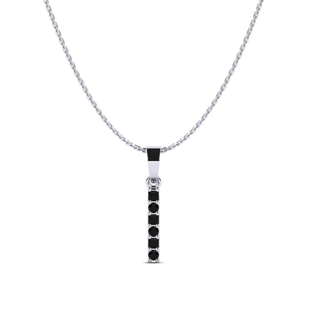 Platino 950 Ónix Negro Colgante de Mujer Amuzgar