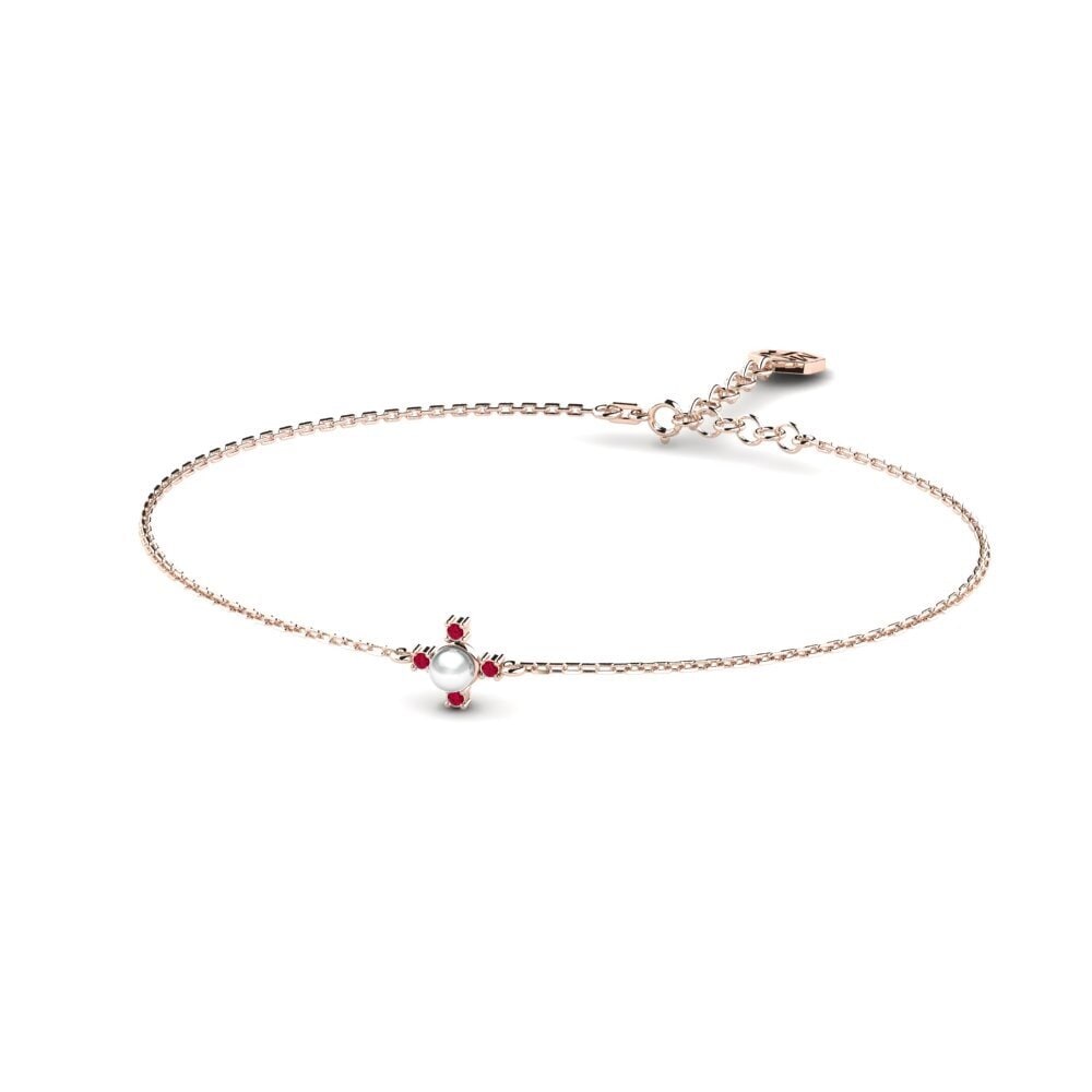 14ct Rose Gold Ruby Women's Bracelet Aurantiaca