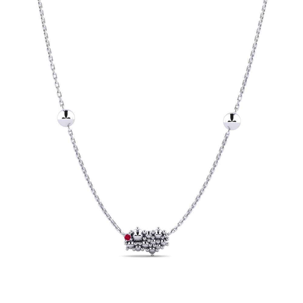 Plata 925 Rubí Collar de Mujer Azalith
