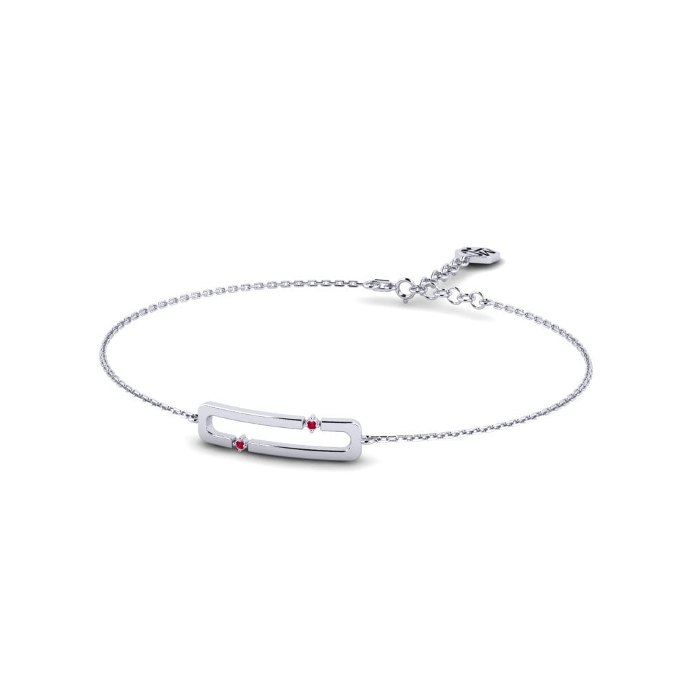950 Palladium Ruby Women's Bracelet Bamdad