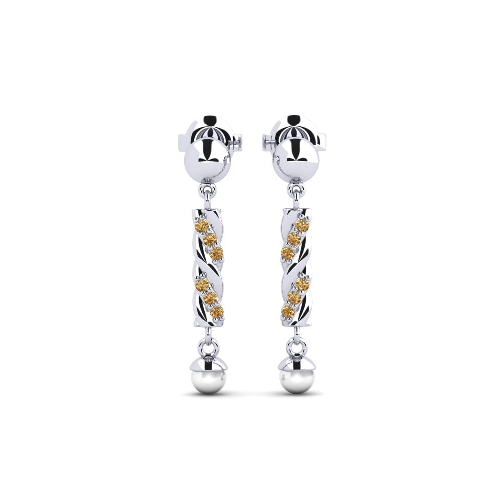 Weißgold 750 Brauner Diamant Damen ohrring Bezalel