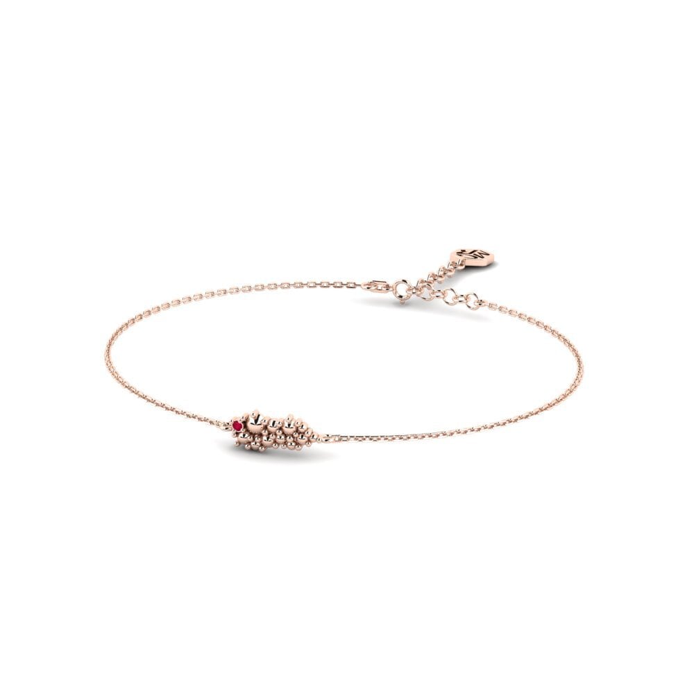 14ct Rose Gold Ruby Women's Bracelet Blumea