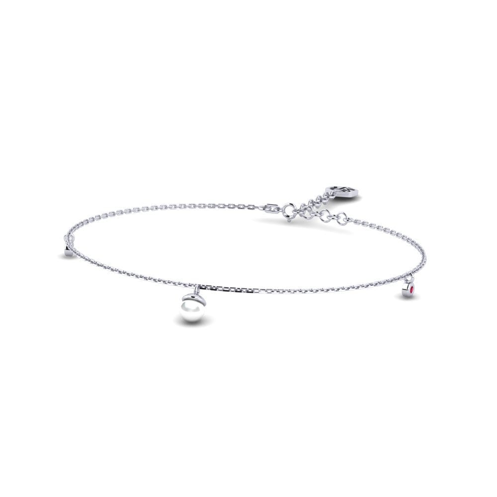 950 Palladium Ruby Women's Bracelet Clostridiu