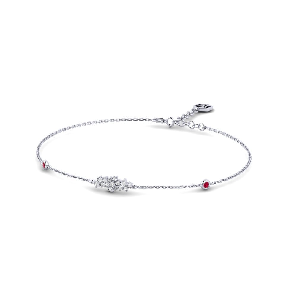 950 Palladium Ruby Women's Bracelet Delame