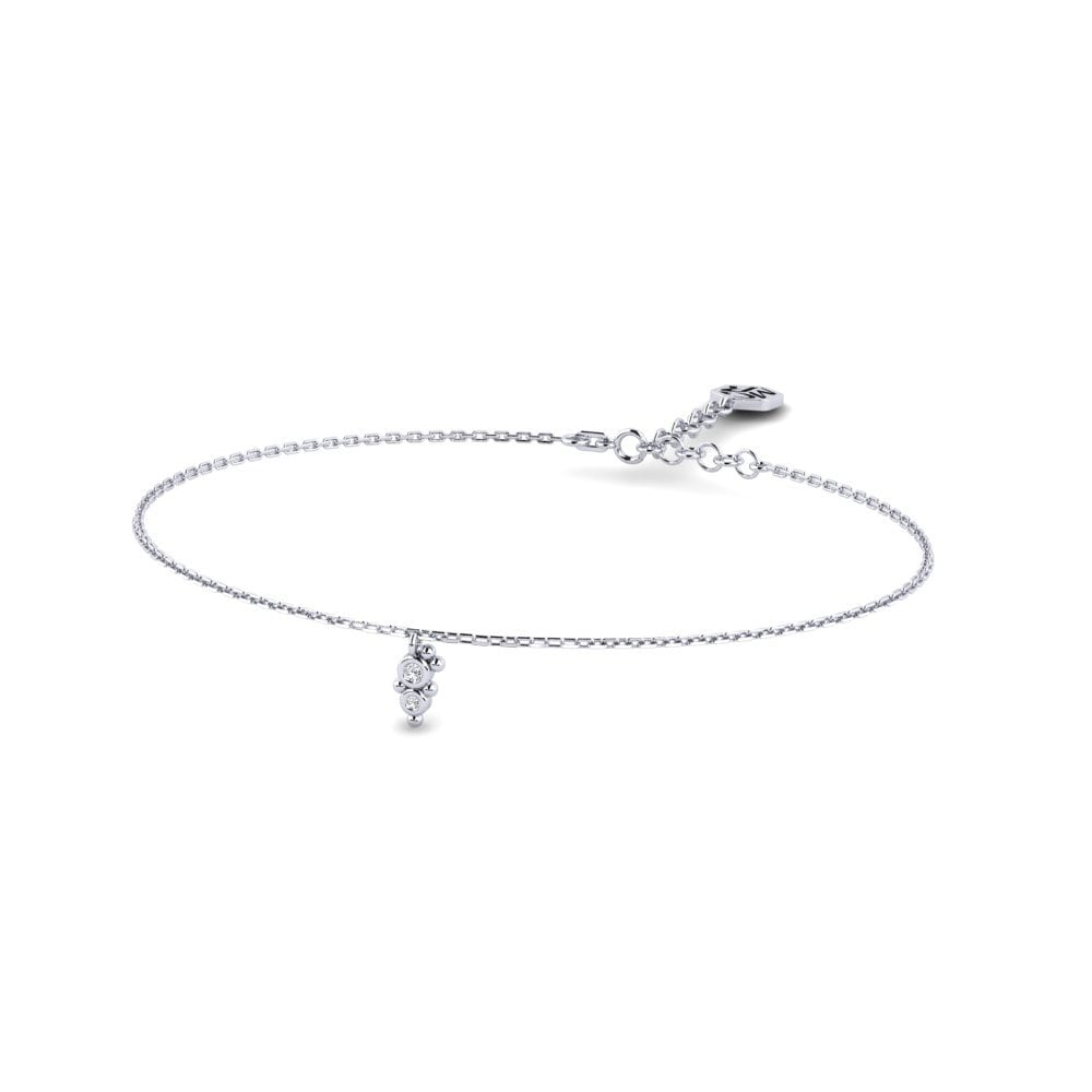 925 Prata de lei Diamante Pulseira Feminino Garra