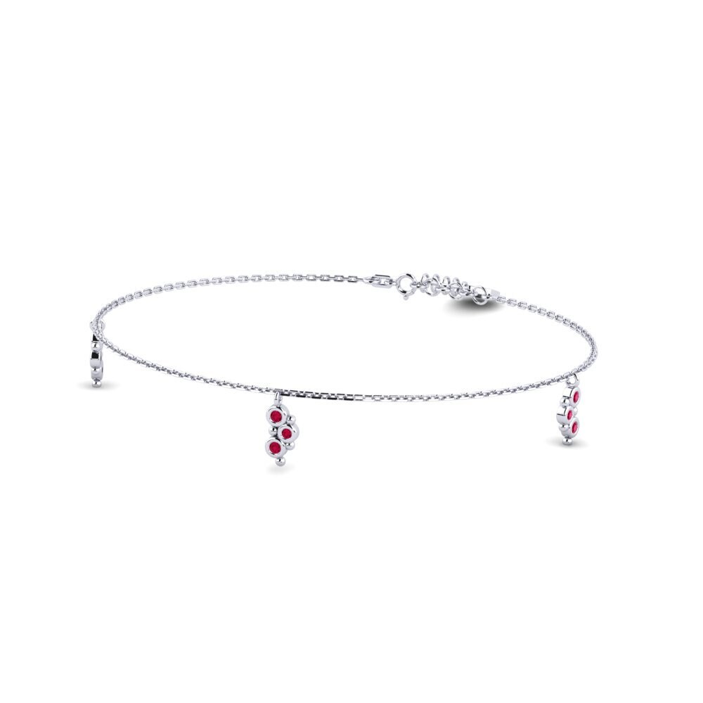 950 Palladium Ruby Women's Bracelet Gilzet