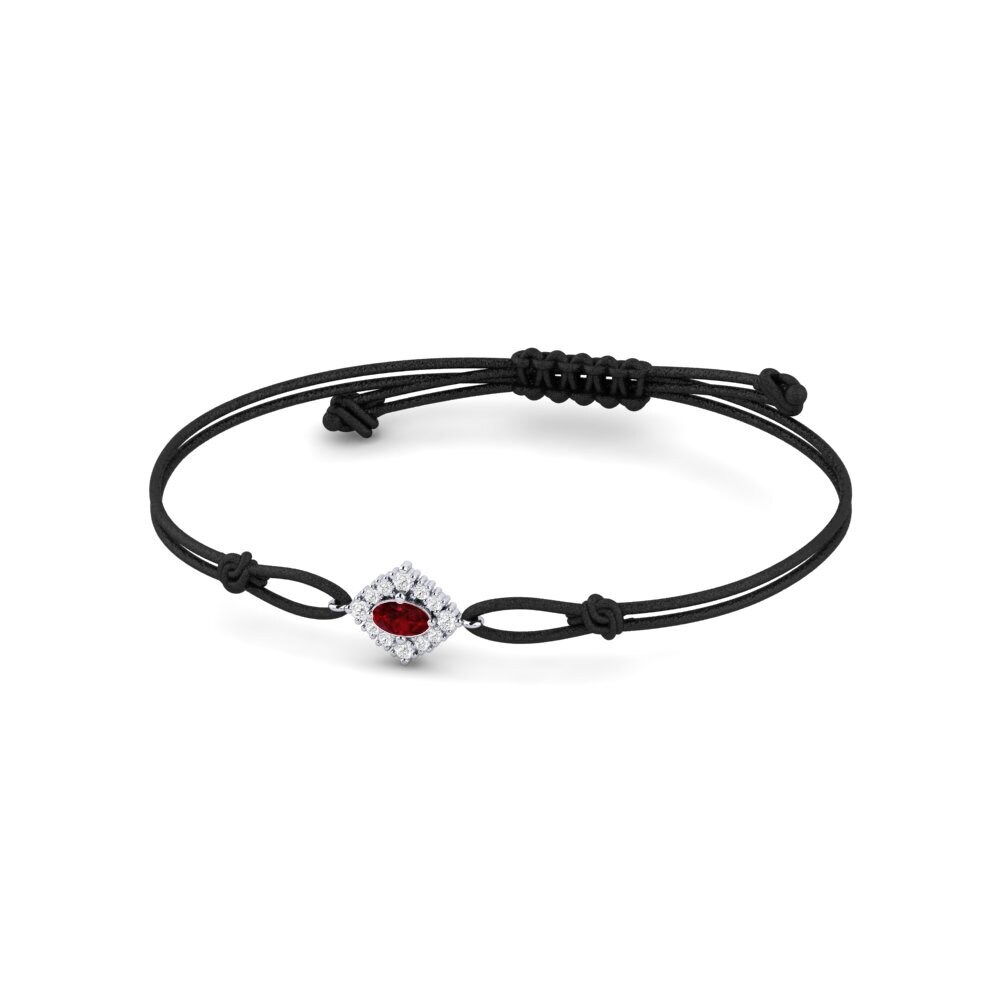 950 Palladium Ruby Cord Bracelet Glowband