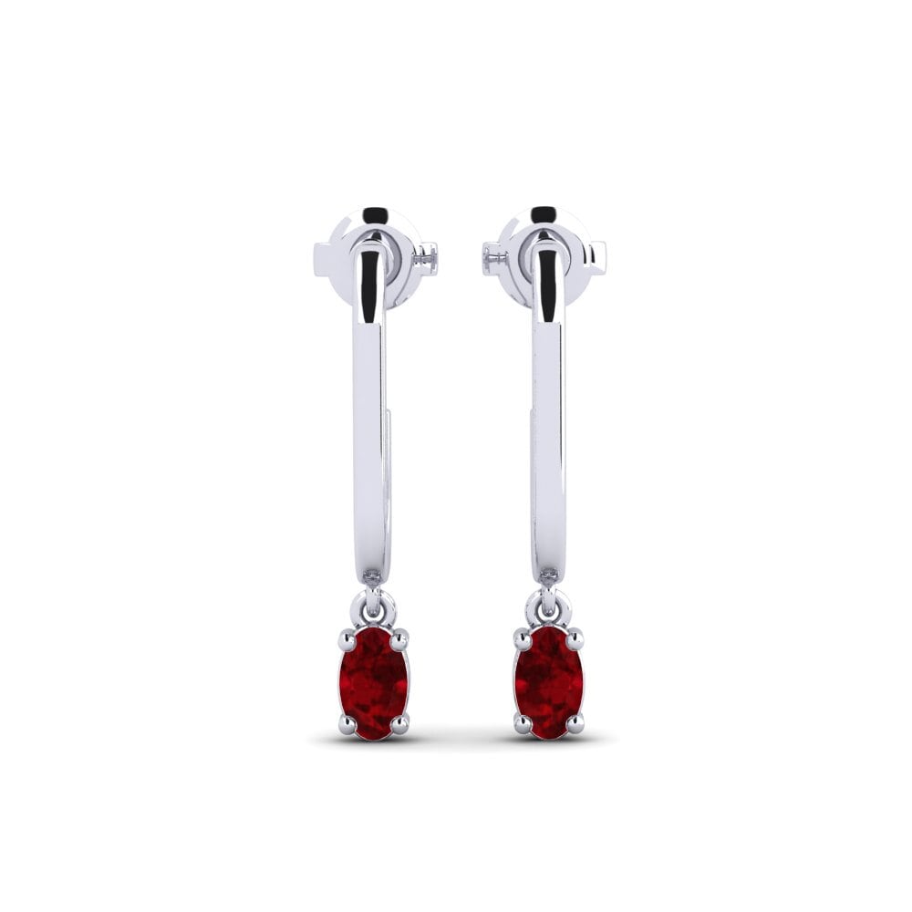 950 Palladium Ruby Women's Earring Jedburgh