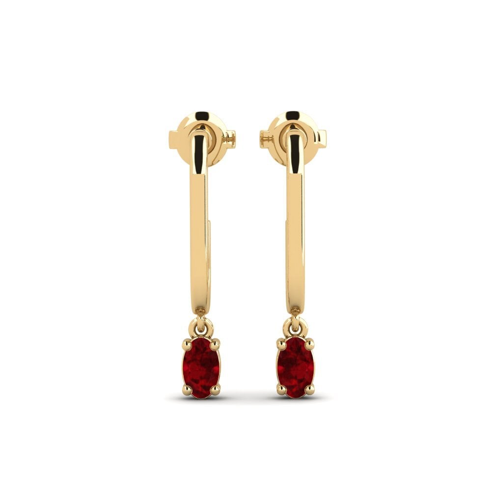 18ct Yellow Gold Ruby Women's Earring Jedburgh