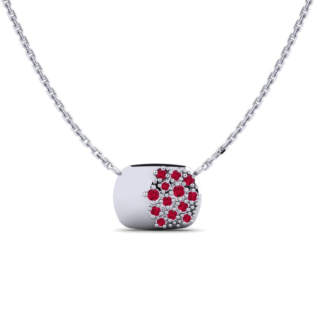 Plata 925 Rubí Collar de Mujer Jevrinne