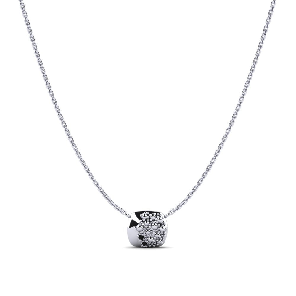 Platino 950 Ónix Negro Collar de Mujer Lavirya