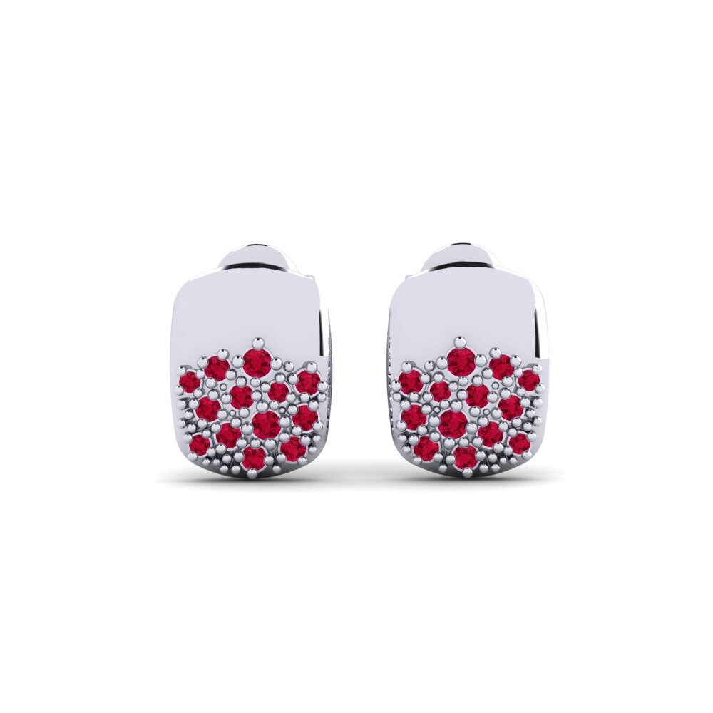 950 Palladium Ruby Women's Earring Luminae