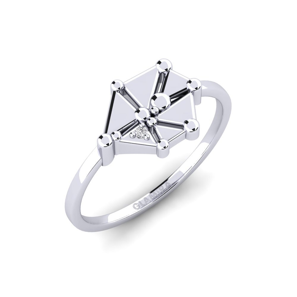 14ct White Gold Diamond Ring Lunavell