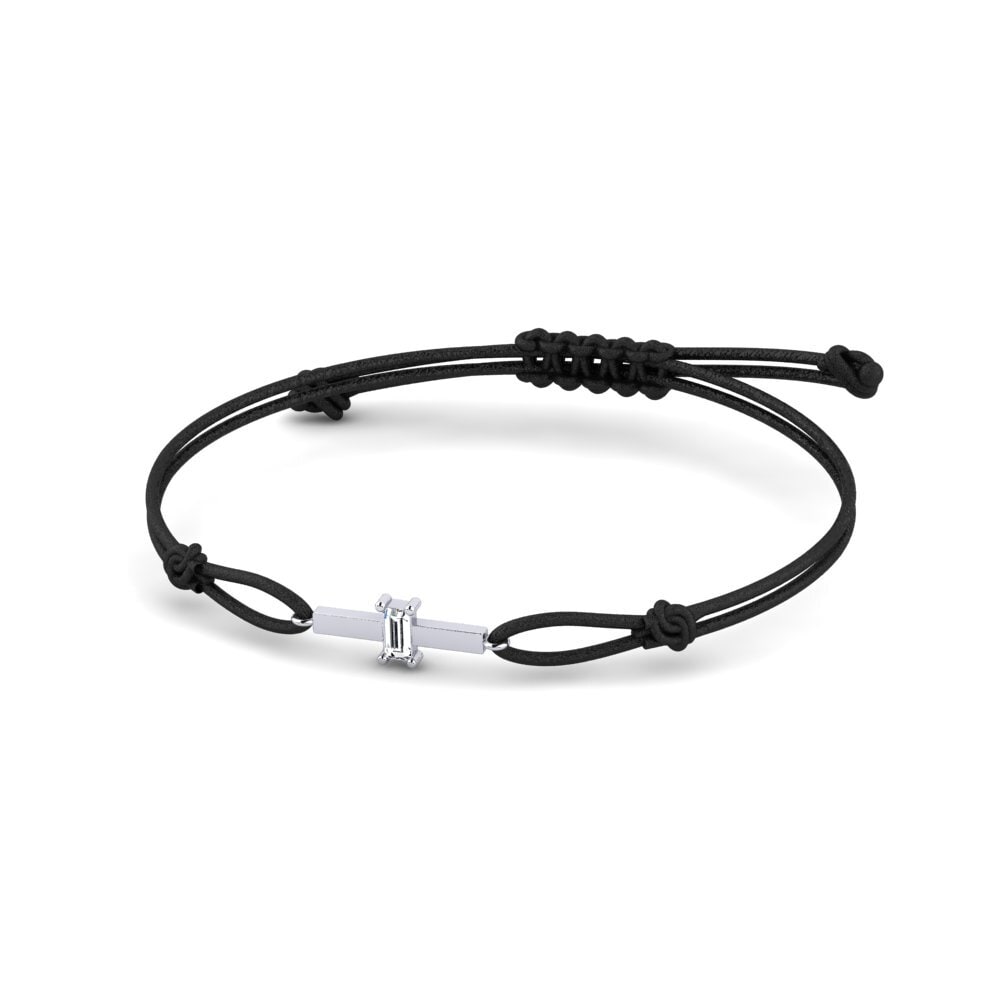 Platino Circonita Pulsera de cordón Mershuriy