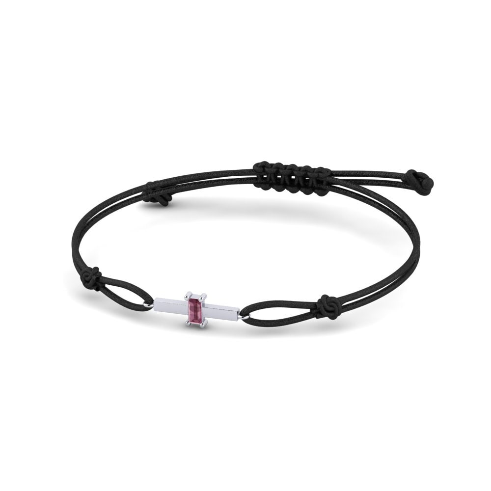 Platine 950 Grenat de Rhodolite Bracelet cordon Mershuriy