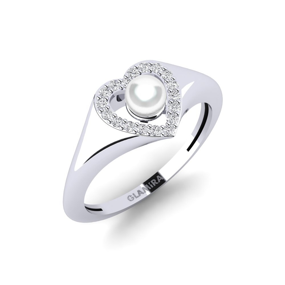 14ct White Gold Diamond Ring Minstrels