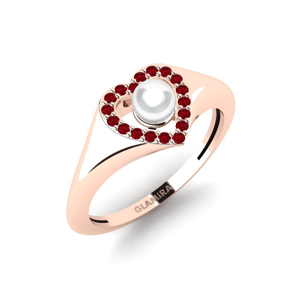 Rotgold 375 Roter Zirkonia Ring Minstrels