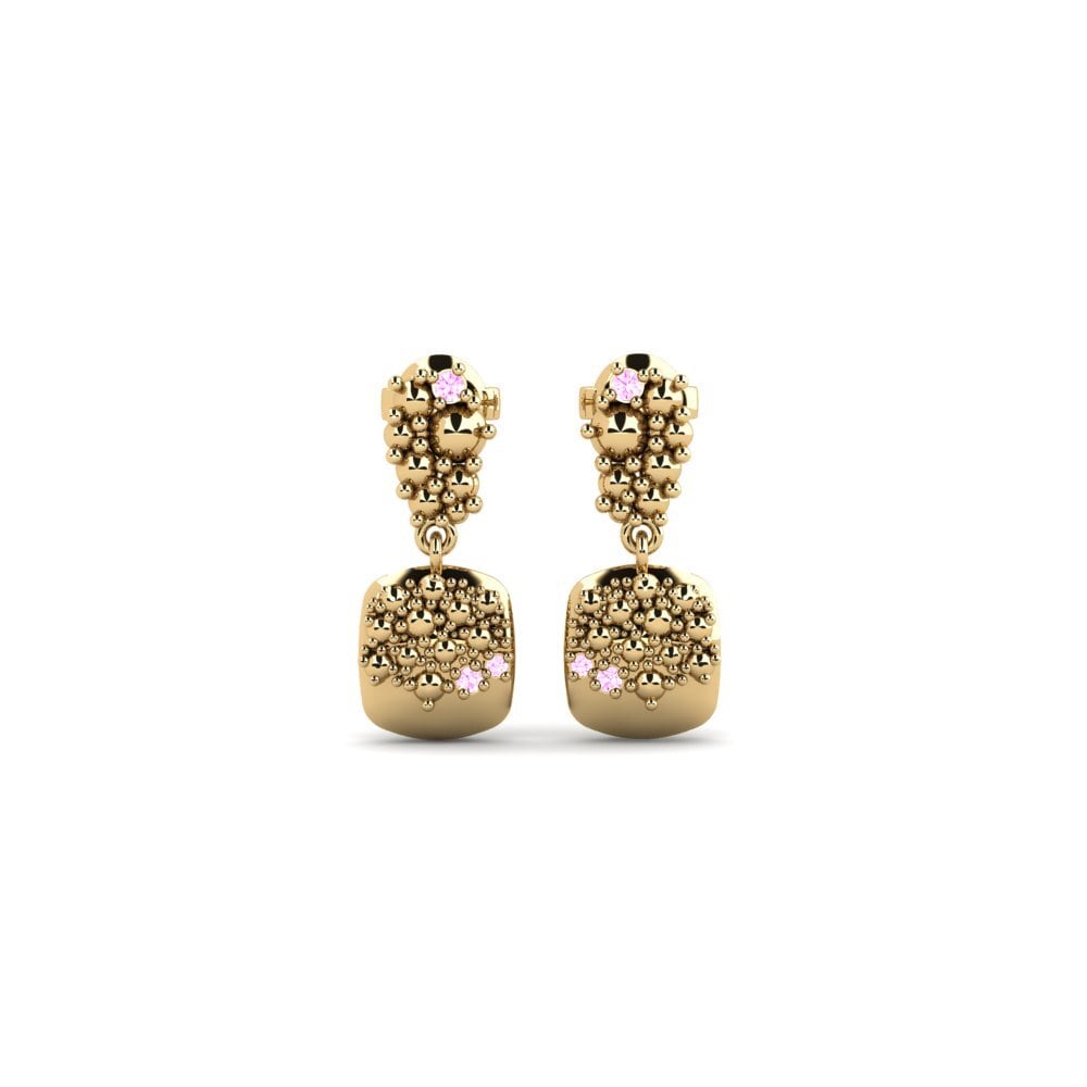 Pink Sapphire Women's Earring Noavine
