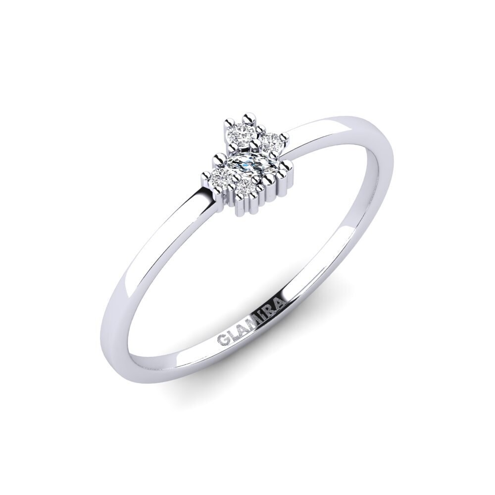 14k White Gold Zirconia Ring Orabel
