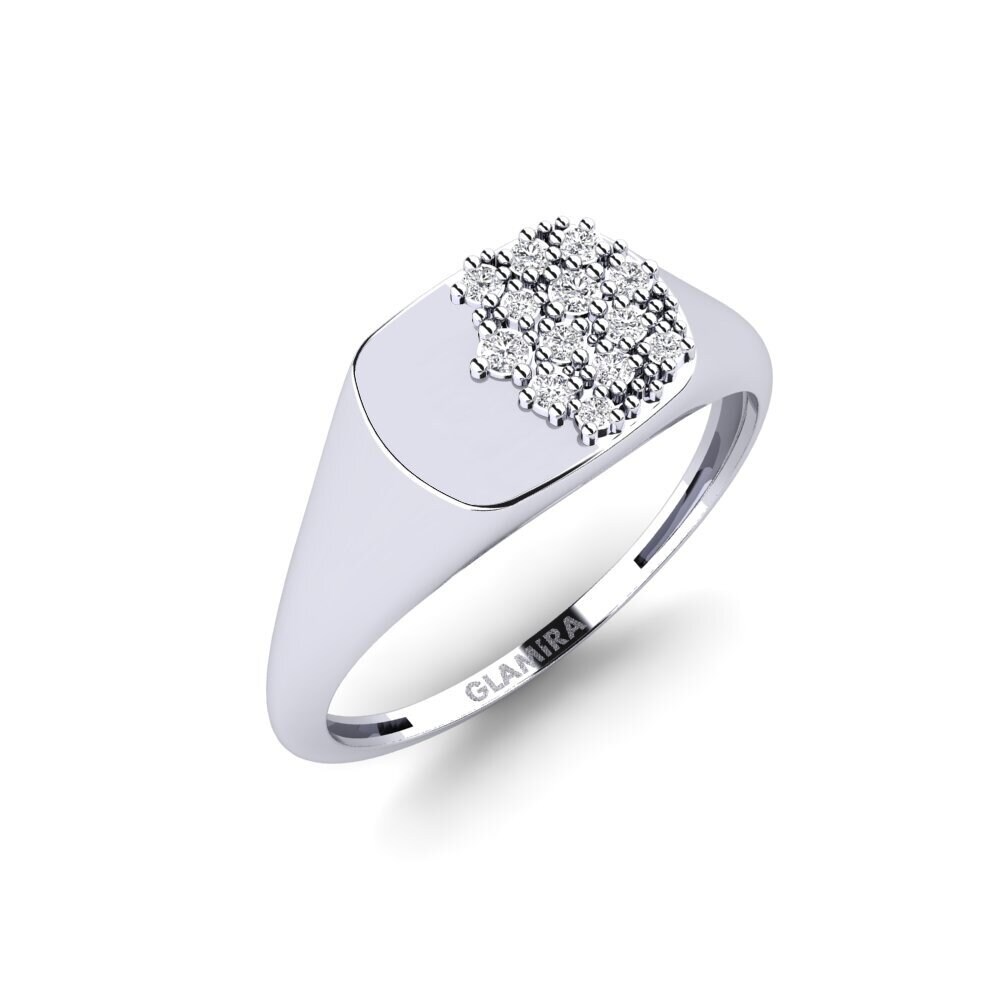 14ct White Gold Diamond Ring Seloura