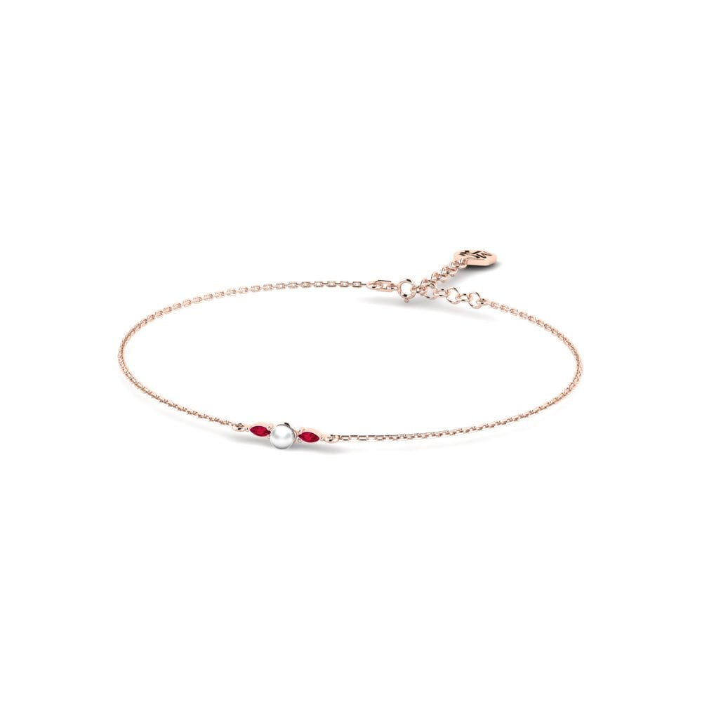 14ct Rose Gold Ruby Women's Bracelet Shevanella