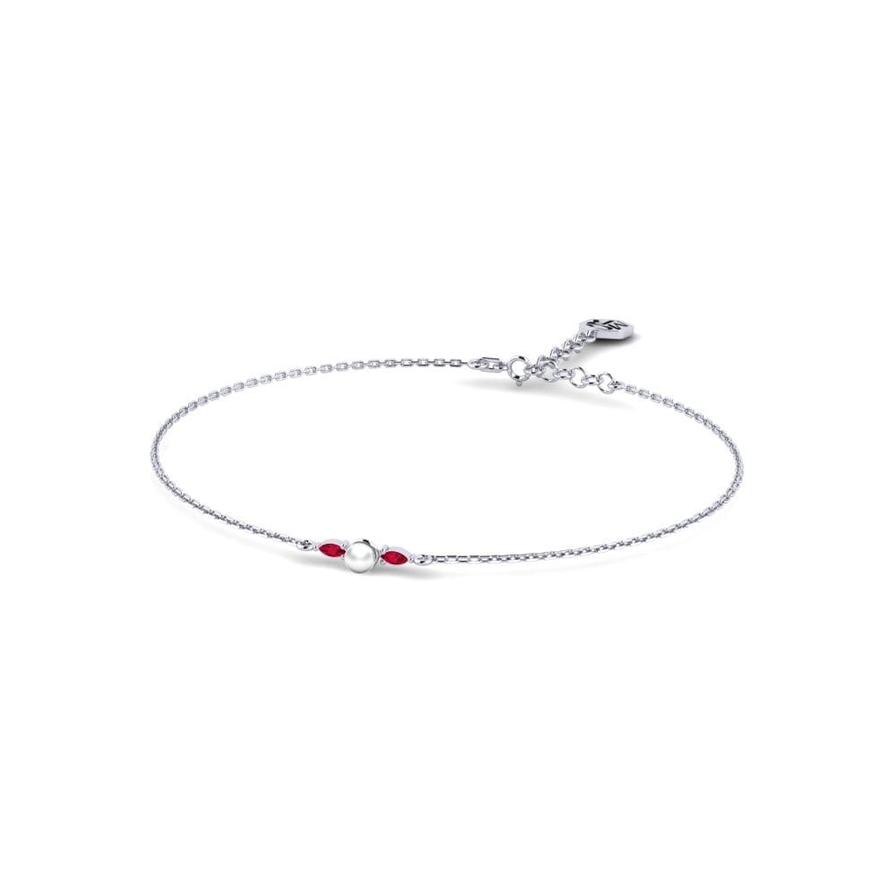 950 Palladium Ruby Women's Bracelet Shevanella
