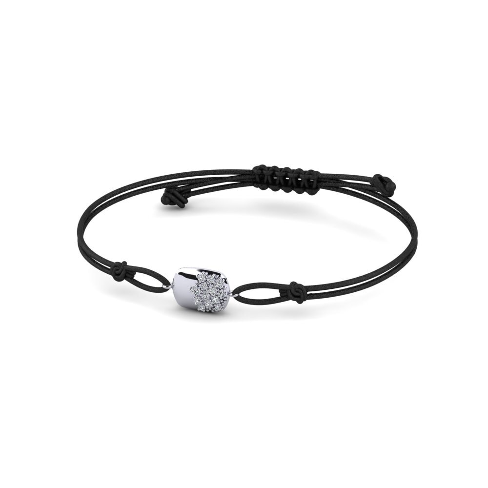 Platino Circonita Pulsera de cordón Soraline