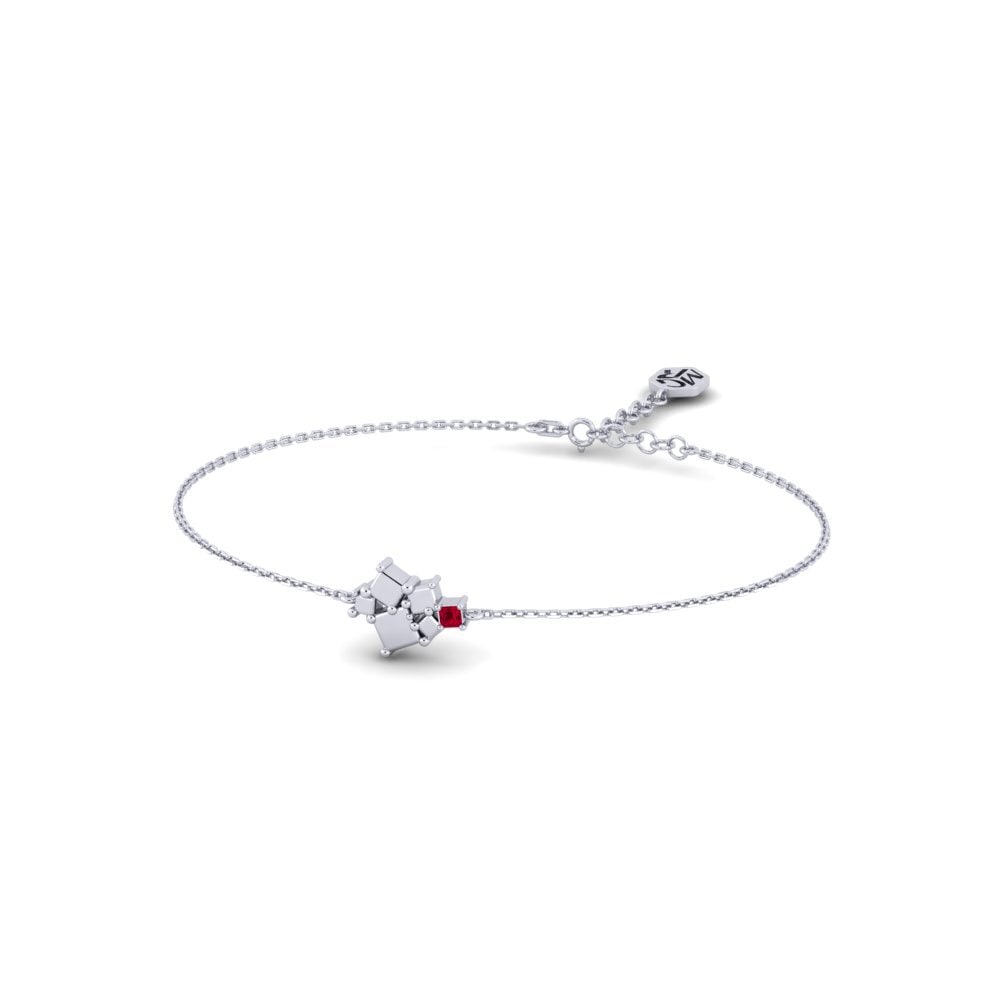 950 Palladium Ruby Women's Bracelet Sylvara