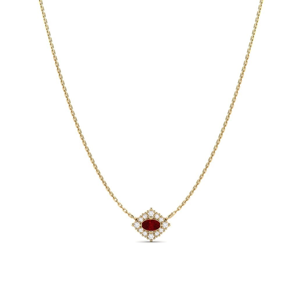 Red Zirconia Women's Necklace Tracelet