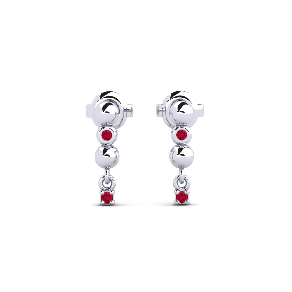 950 Palladium Ruby Women's Earring Astrithya