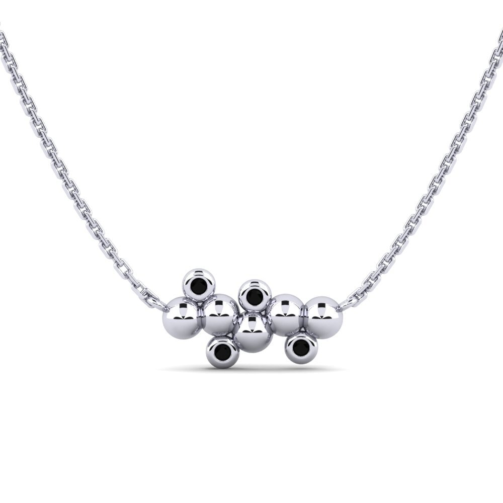 Platino 950 Ónix Negro Collar de Mujer Cirellan