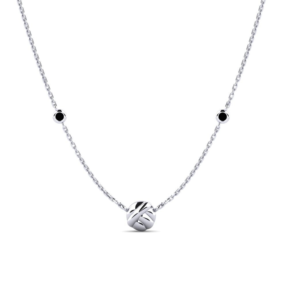 Platino 950 Ónix Negro Collar de Mujer Elissea