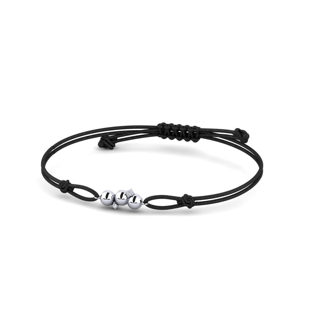 925 Prata de lei Diamante Pulseiras de Cordão Elowindra