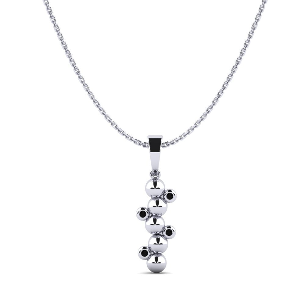 Platino 950 Ónix Negro Colgante de Mujer Kirellian