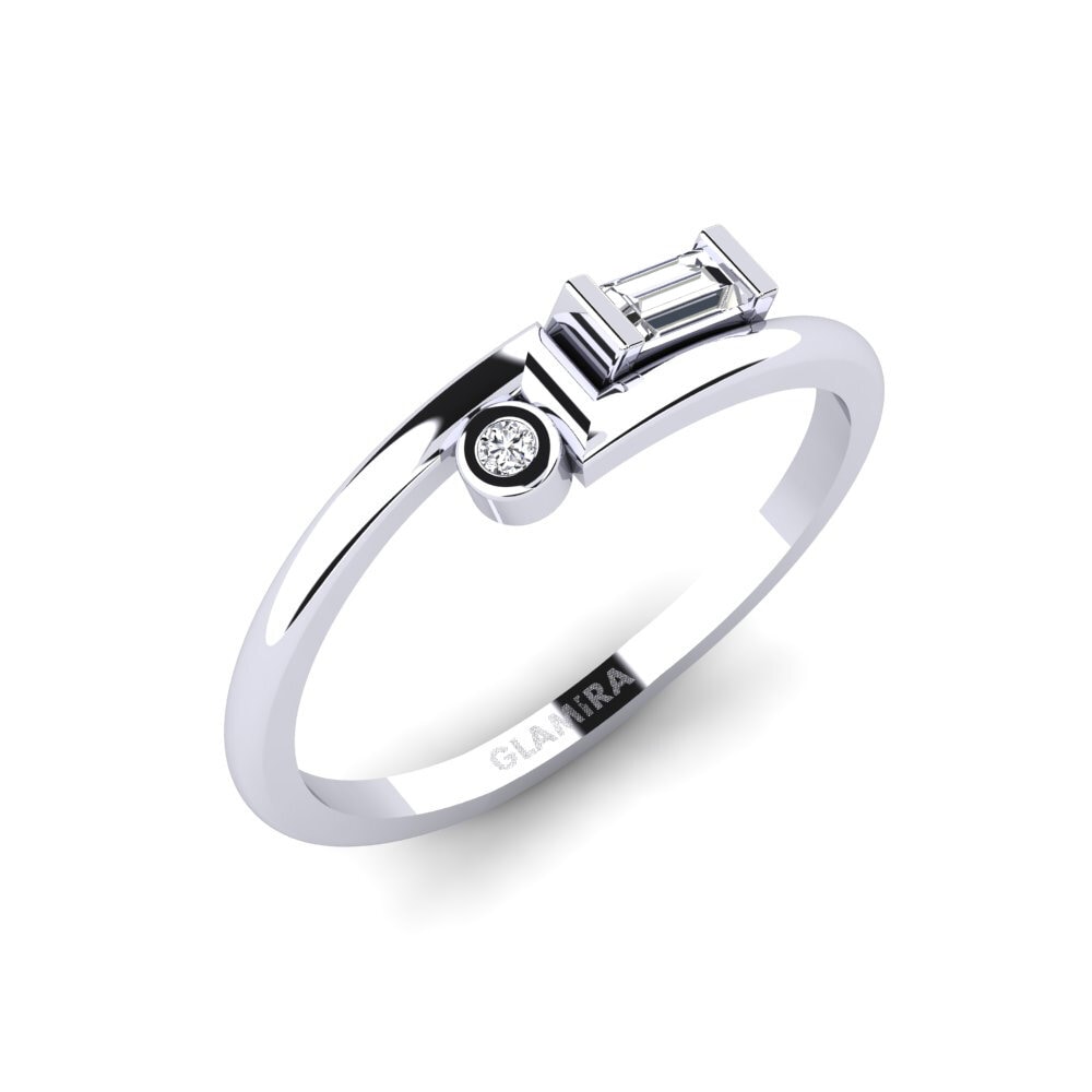14ct White Gold Diamond Ring Lazha