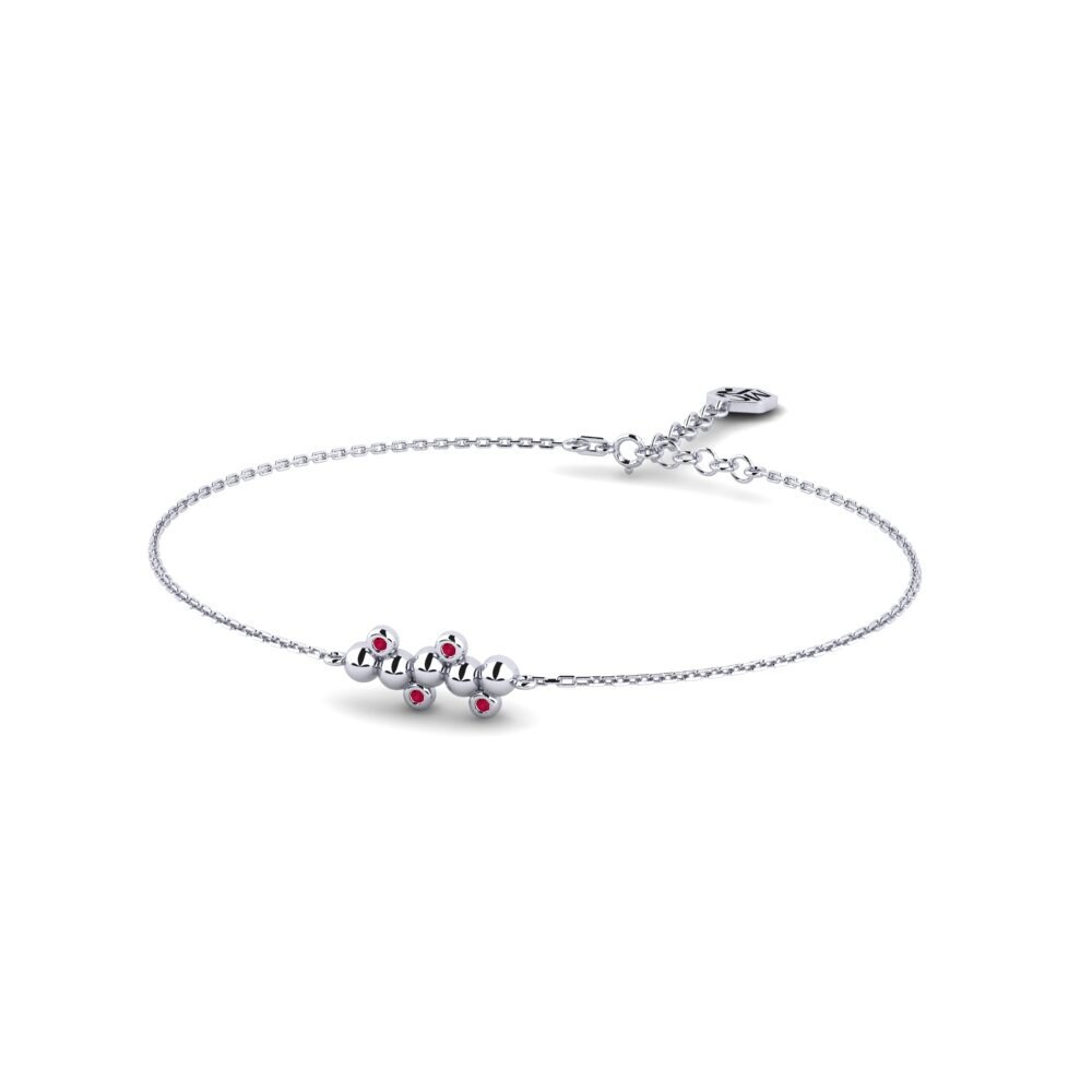 950 Palladium Ruby Women's Bracelet Thamarya
