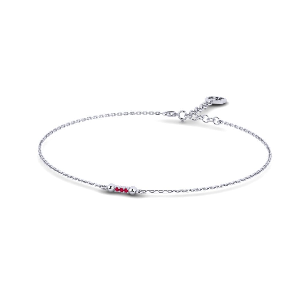 950 Palladium Ruby Women's Bracelet Velorith