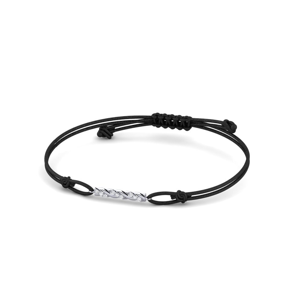 Platino Circonita Pulsera de cordón Verid