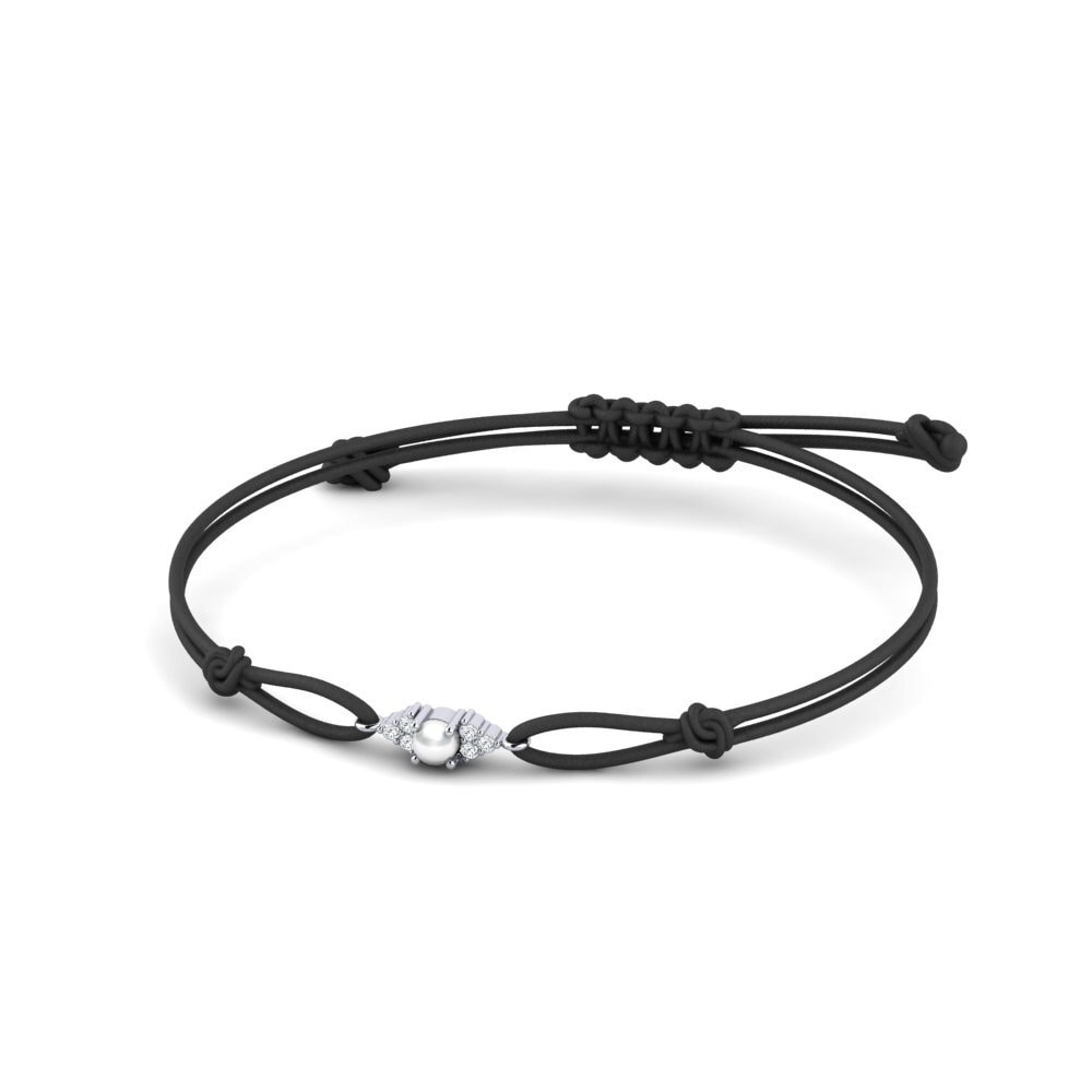 Platino Circonita Pulsera de cordón Verrucom