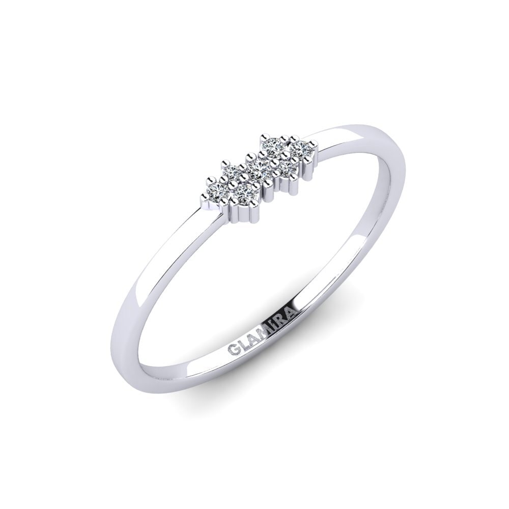 14k White Gold Zirconia Ring Virella