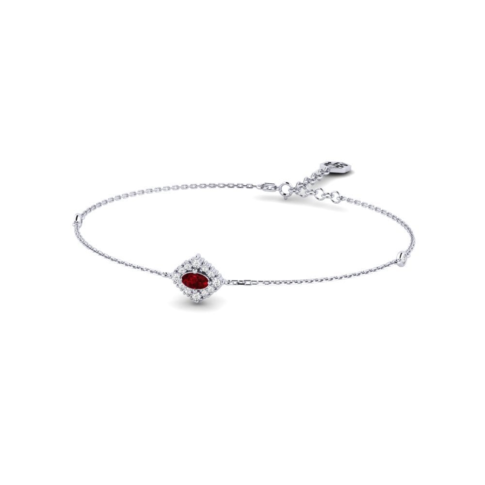 950 Palladium Ruby Women's Bracelet Wisp
