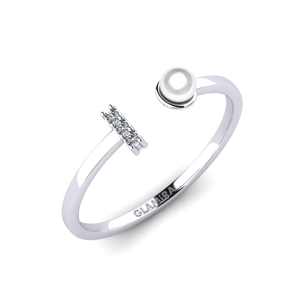 14k White Gold Zirconia Ring Zeal