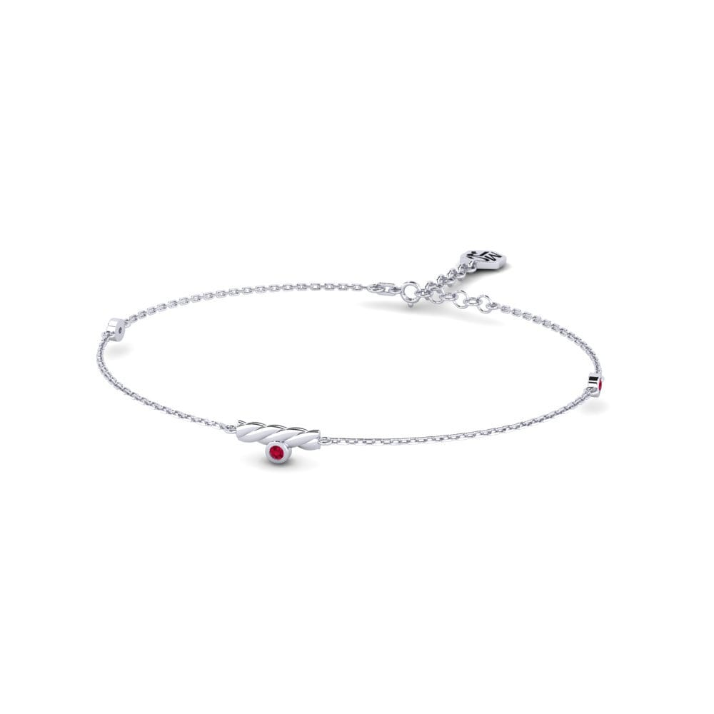 950 Palladium Ruby Women's Bracelet Zihgir