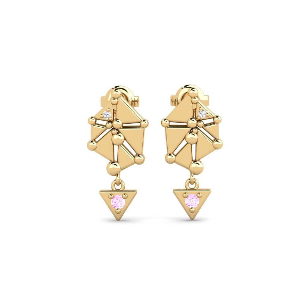 Pink Sapphire Women's Earring Zilora