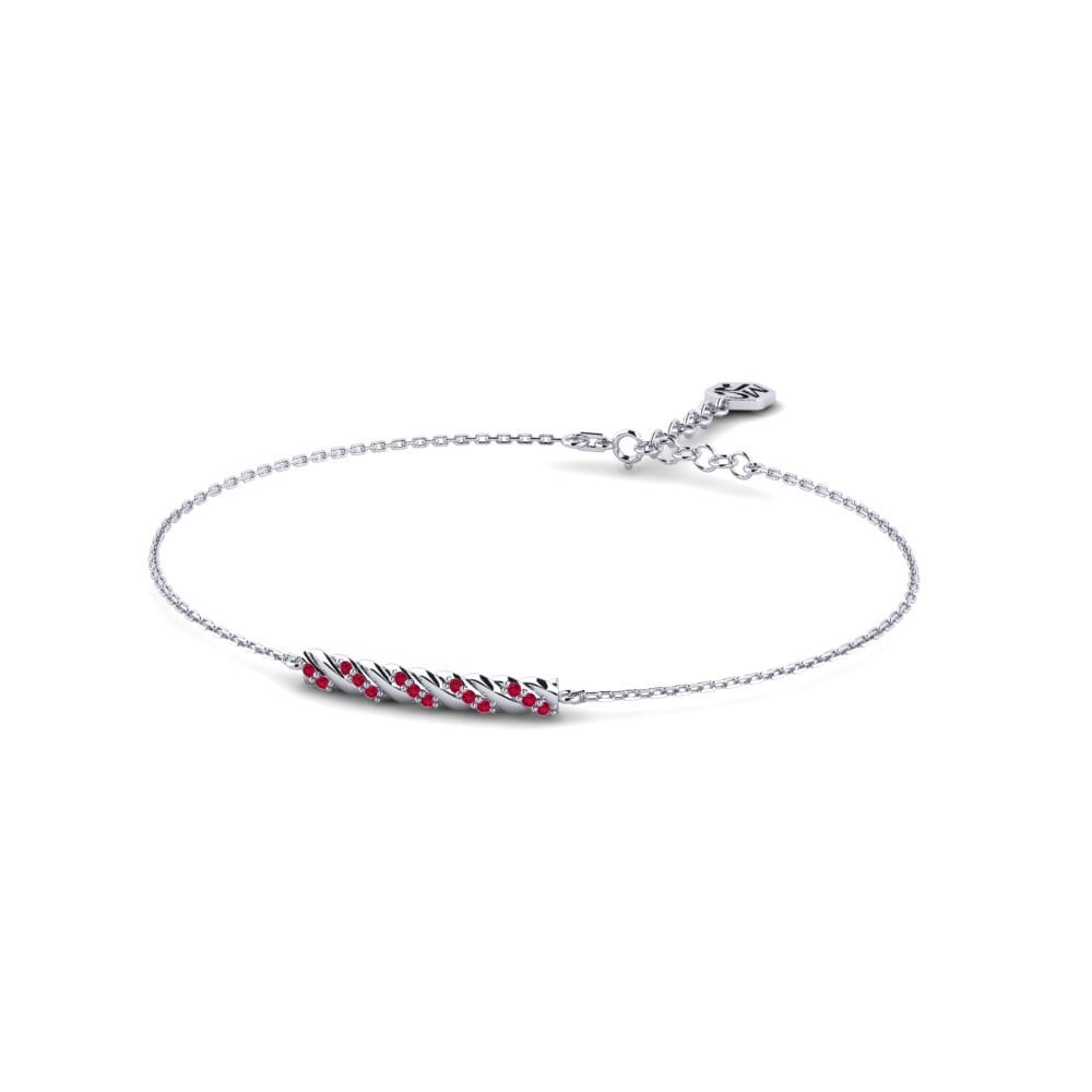 950 Palladium Ruby Women's Bracelet Zirdest