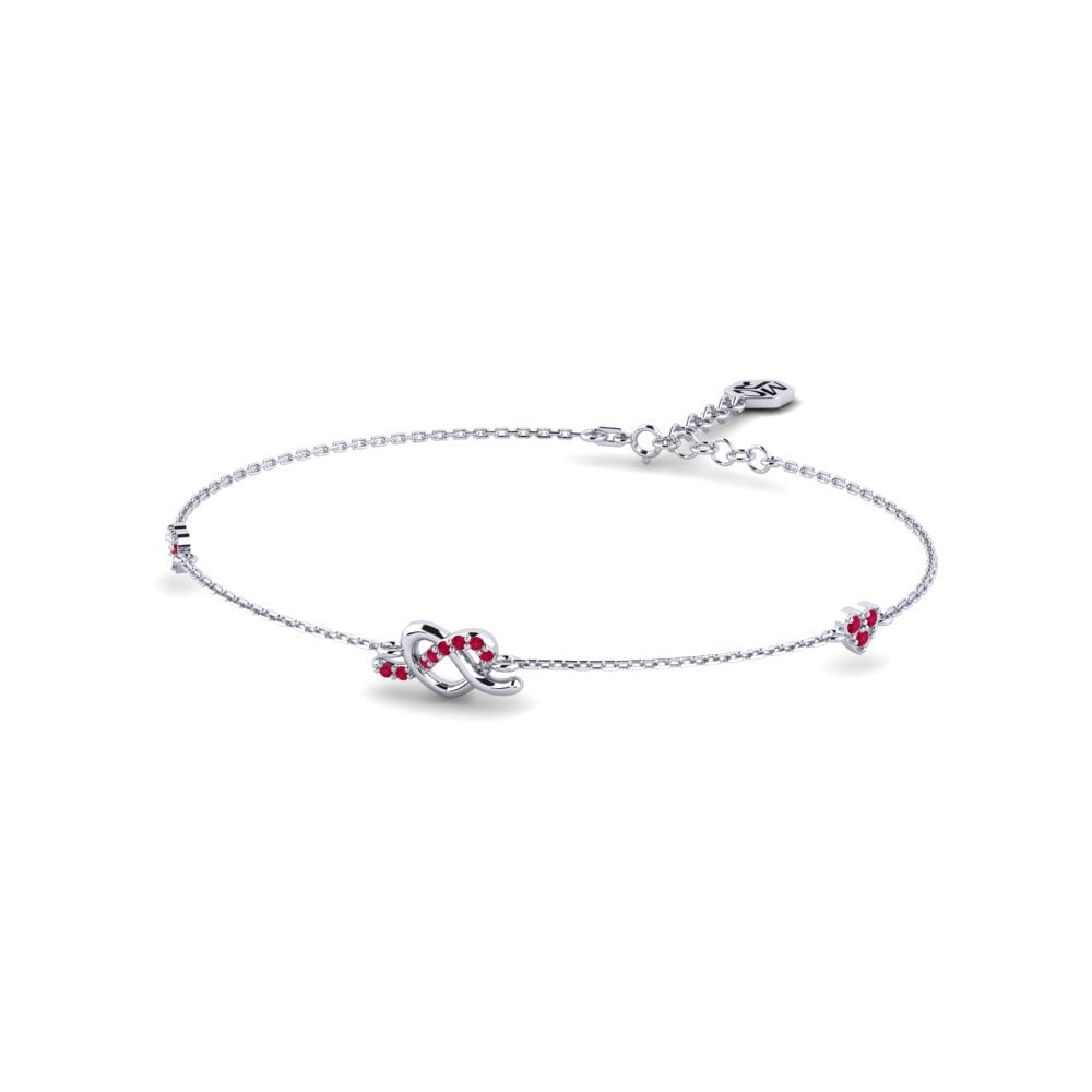 950 Palladium Ruby Women's Bracelet Lochranza