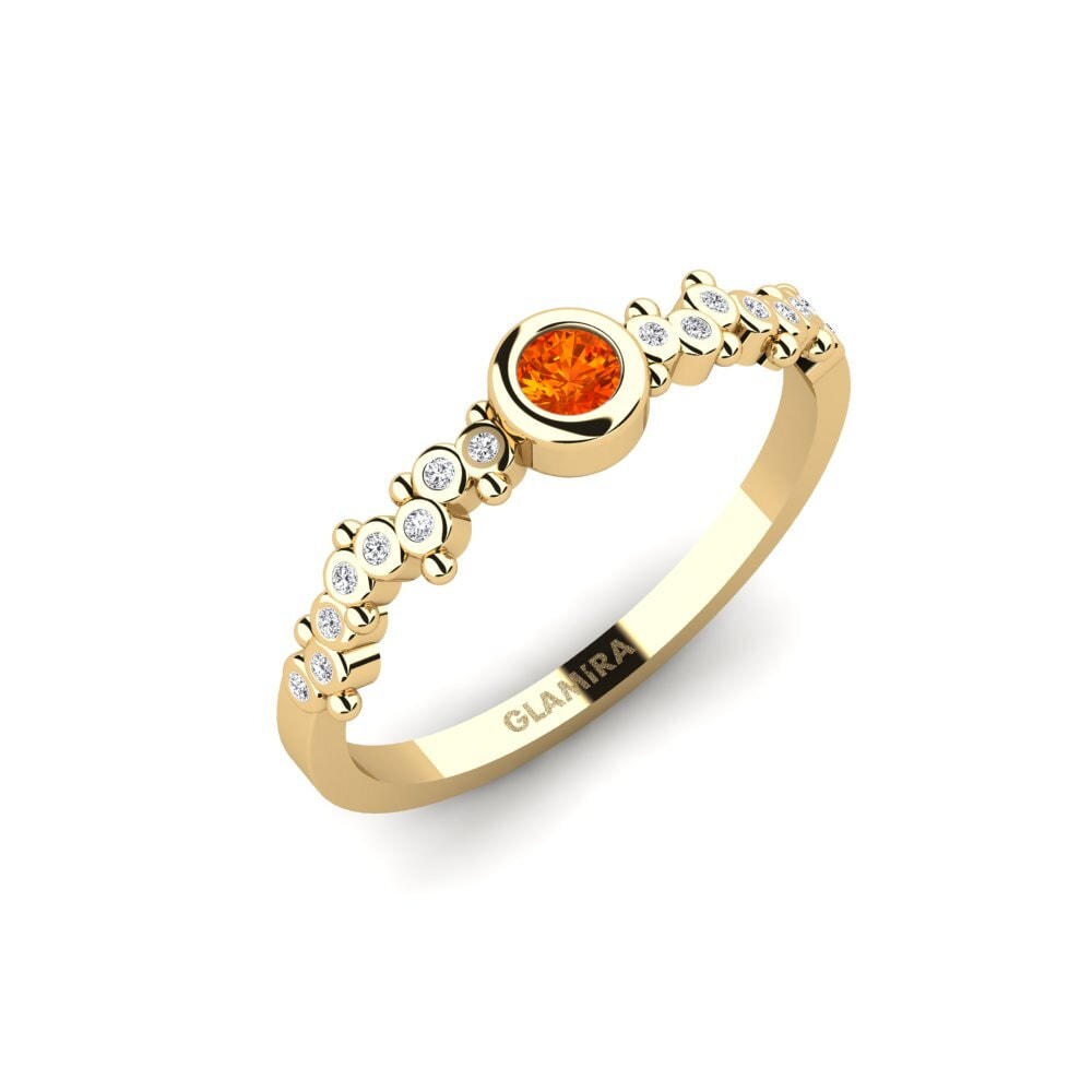 Orange Sapphire Ring Peyke