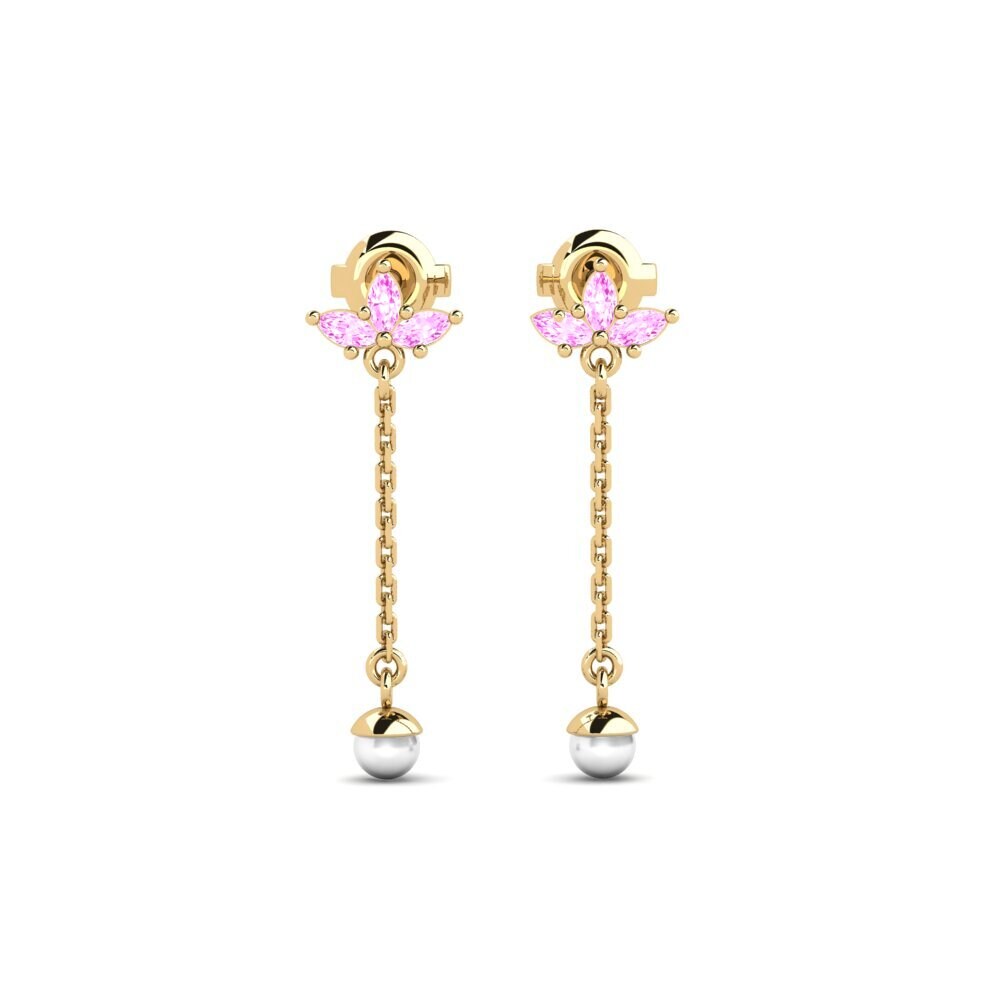 Marquise Rosa Saphir Damen ohrring Spinosum