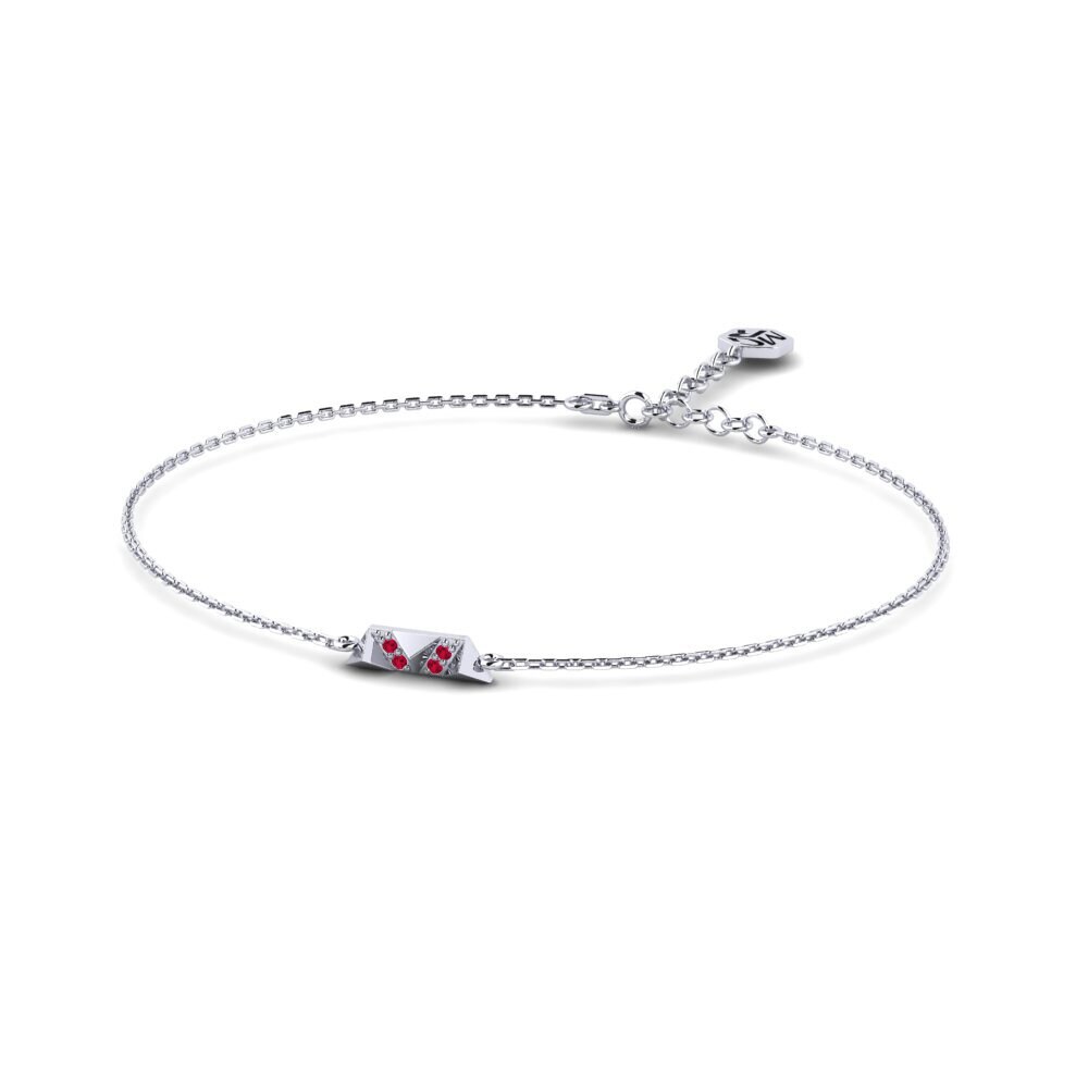 950 Palladium Ruby Women's Bracelet Vangts