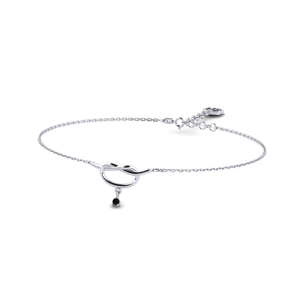 White Silver Black Sapphire Women's Bracelet Waddesdon